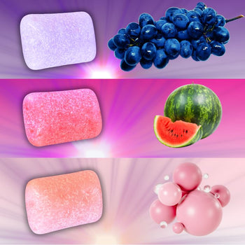 GOMME JUMBO - RAISIN, GOMME BALLOUNE, MELON D'EAU  - 20 MORCEAUX