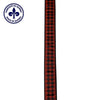 LAISSE 1" X 48" À MOTIF CARREAUTÉ ROUGE ET NOIR