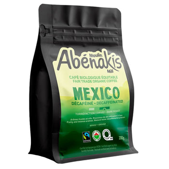 CAFÉ MOULU DÉCAFÉINÉ MEXICO, BIOLOGIQUE ET ÉQUITABLE - 200 G