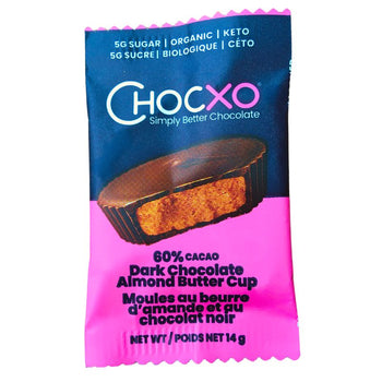 CHOCXO MOULE AU CHOCOLAT NOIR BIOLOGIQUE AU BEURRE D'AMANDE - 14 G