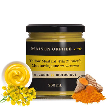 MOUTARDE JAUNE AU CURCUMA BIO - 250 ML