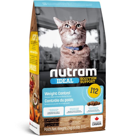 NUTRAM IDEAL I12 - NOURRITURE SÈCHE POUR CHAT CONTRÔLE DU POIDS AU POULET - 5.4 KG
