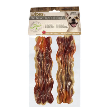 BITES - GÂTERIES NATURELLES POUR CHIENS EN FORME DE TRANCHE DE BACON (2)