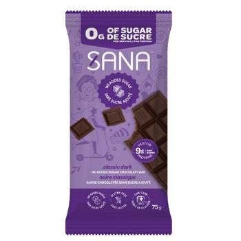 SANA - BARRE CHOCOLATÉE NOIRE CLASSIQUE À 72% DE CACAO